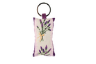 Lavender Boquet flowers design featuring on lavender sachet key chain gift on white background