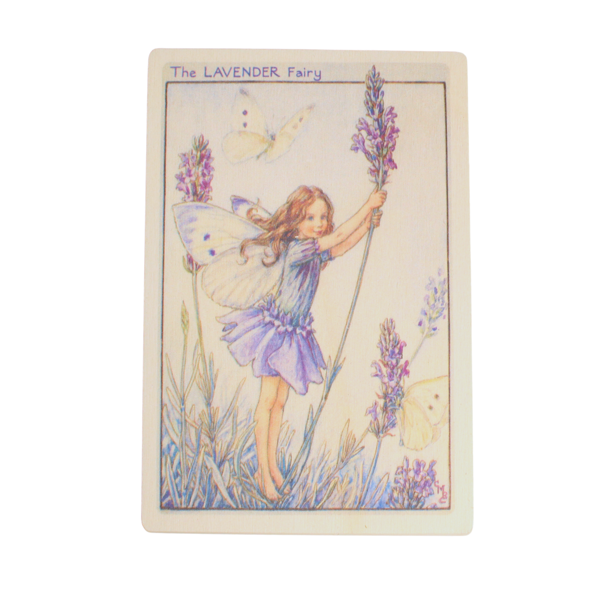 flower fairies lavender Lavender Fairy Wooden Postcard