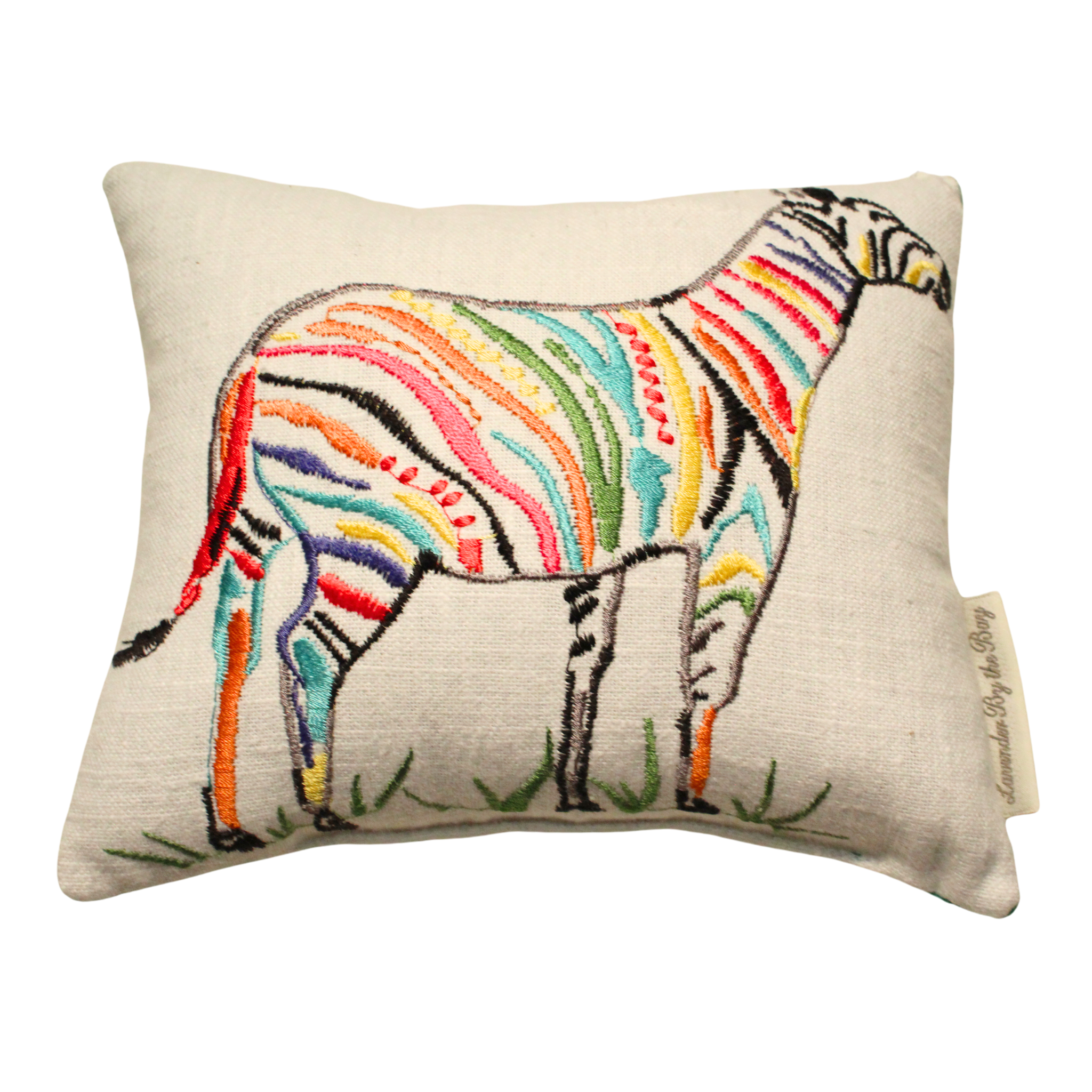 Decorative scented sachet with a colorful zebra design 6"x7"