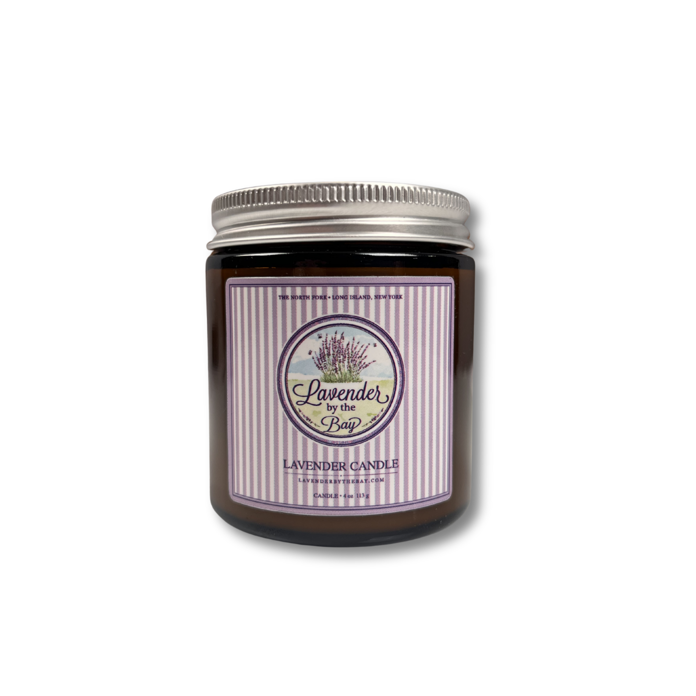 Travel Glass Lavender Scented Candle – Lavender By The Bay
