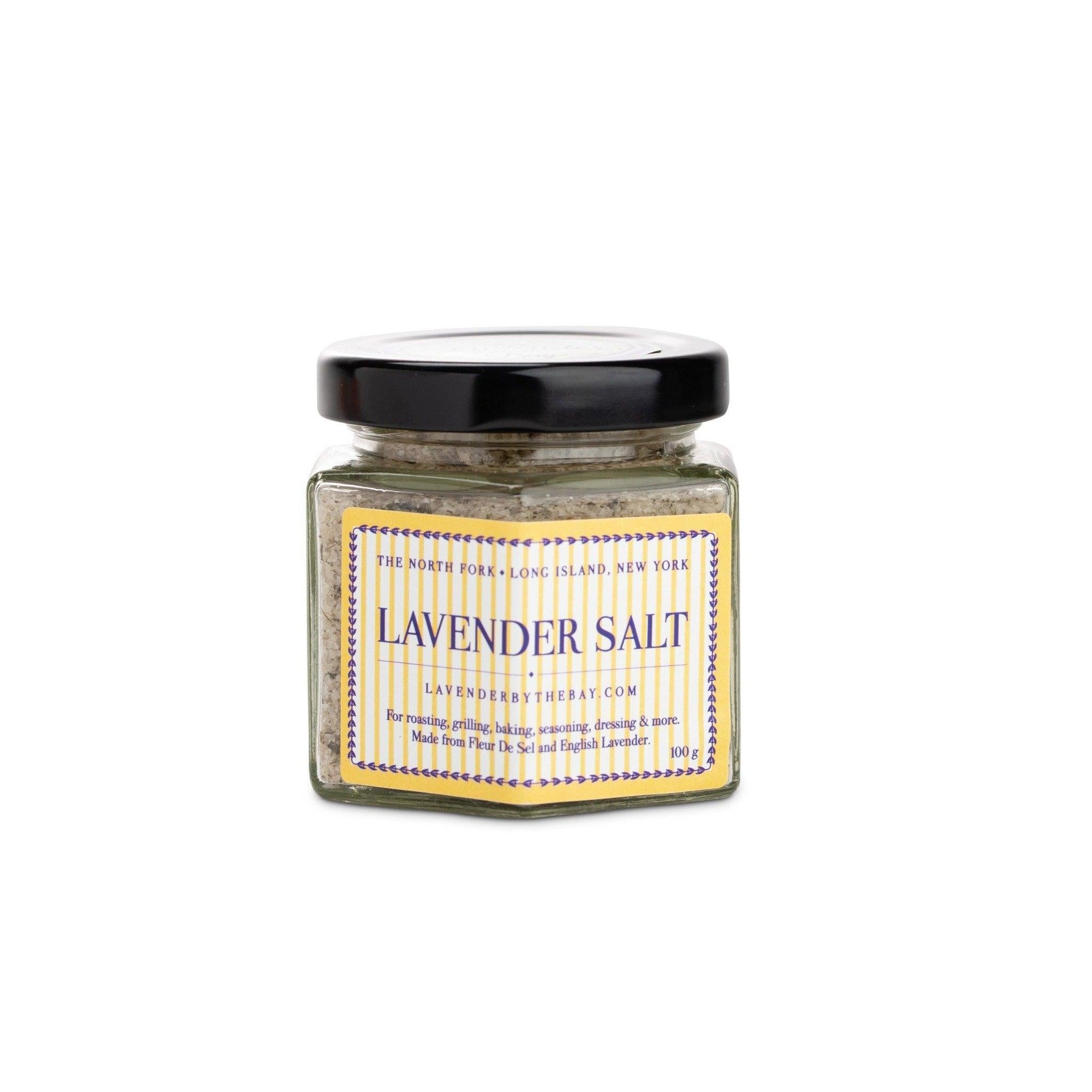Lavender Salt Fleur De Sel box on white backgorund