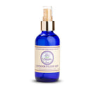 The Lavender pillow mist blue bottle standing on white background
