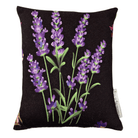 Black Lavender Sachet Pillow wiith lavender flowers painting on white background