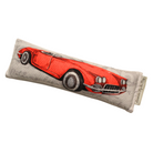 seat belt cover lavender sachet with a vintage red convertible car design