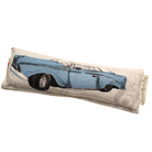 seat belt cushion pad sachet with a vintage turquoise car design