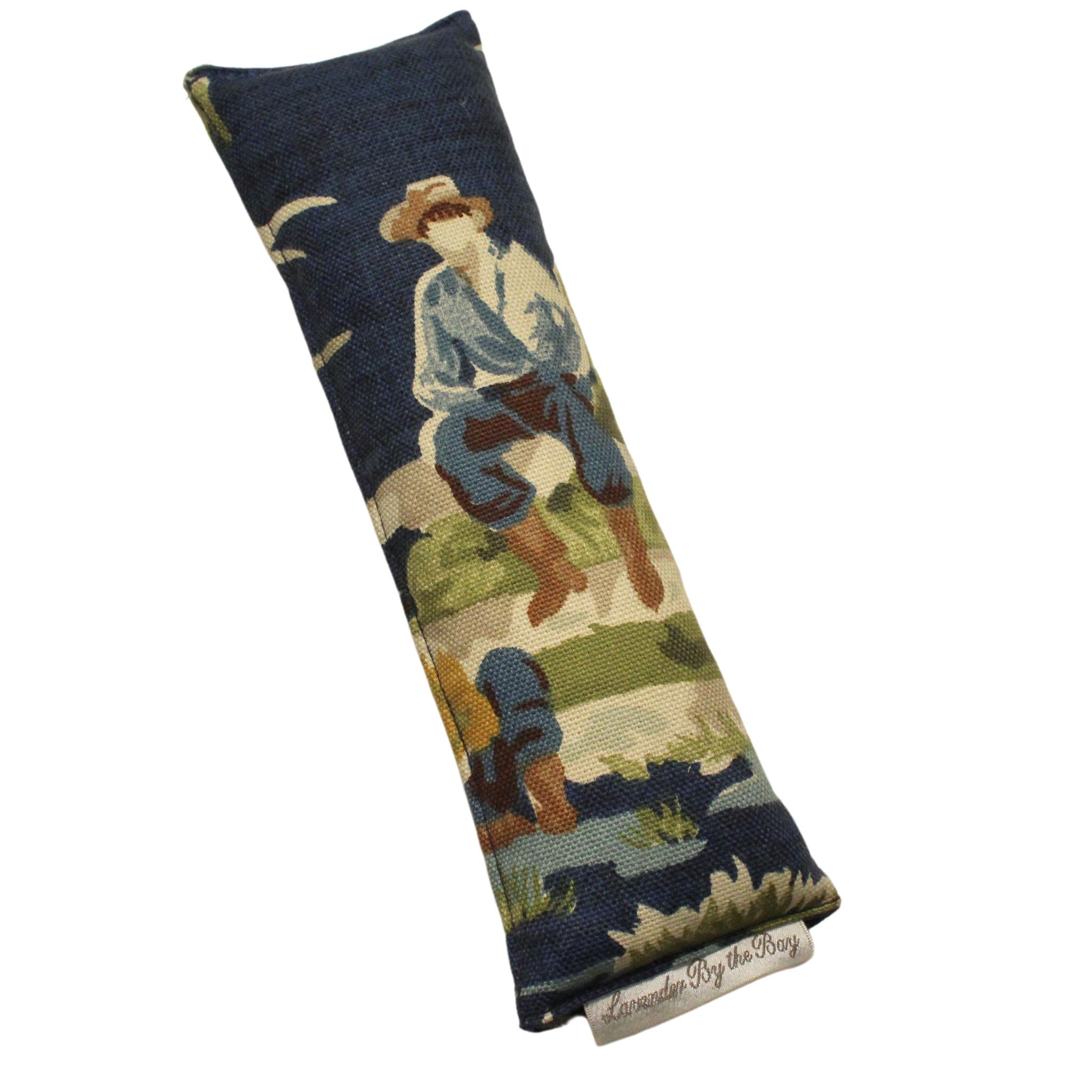 seatbelt pad cover featuring cowboy sitting on a white wooden fence