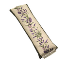 bmw seat belt cover with a lavender floral pattern on a cream background