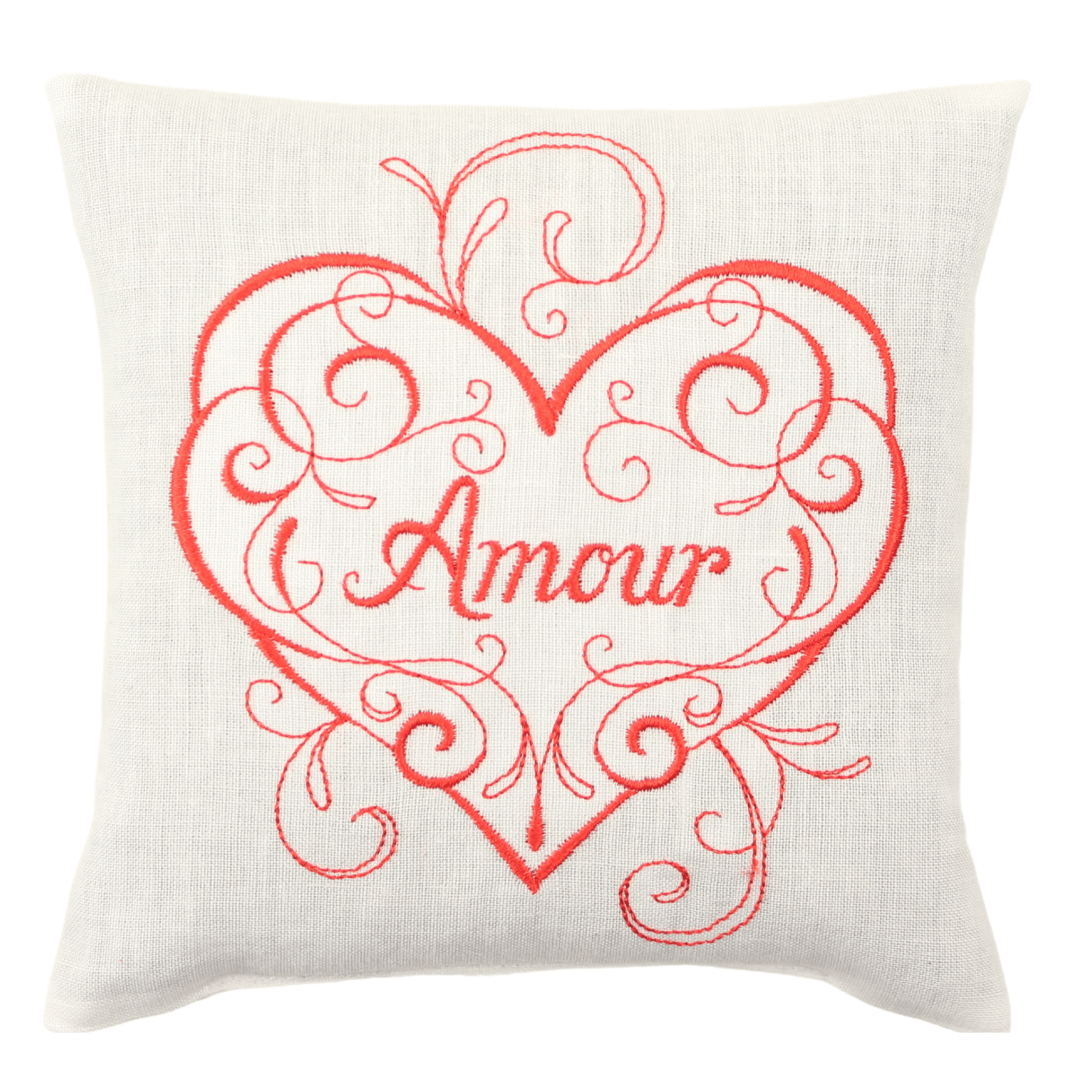 Embroidered Amour Lavender Sachet - Lavender By The Bay