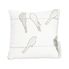 Embroidered bird pillow - Lavender by the bay