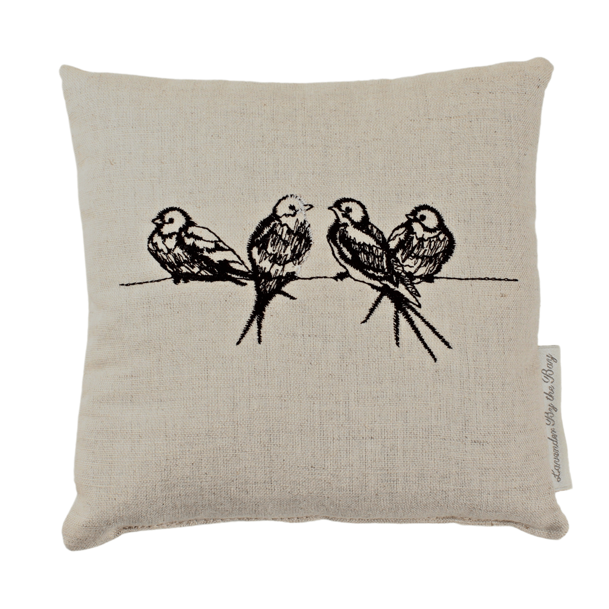 Embroidered Birds on a Wire Sachet - Lavender By The Bay