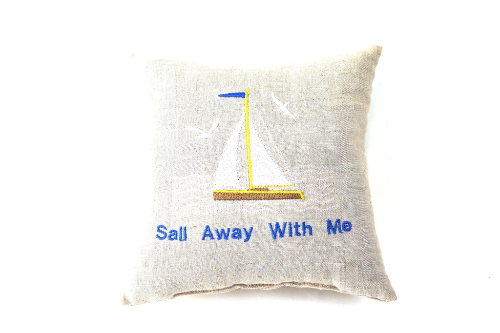 Embroidered Boat Sachet - Lavender By The Bay