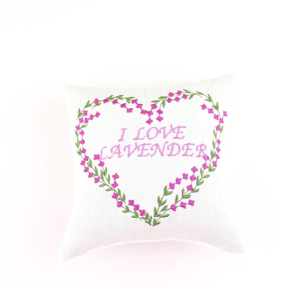 Embroidered Lavender Love Sachet - Lavender By The Bay