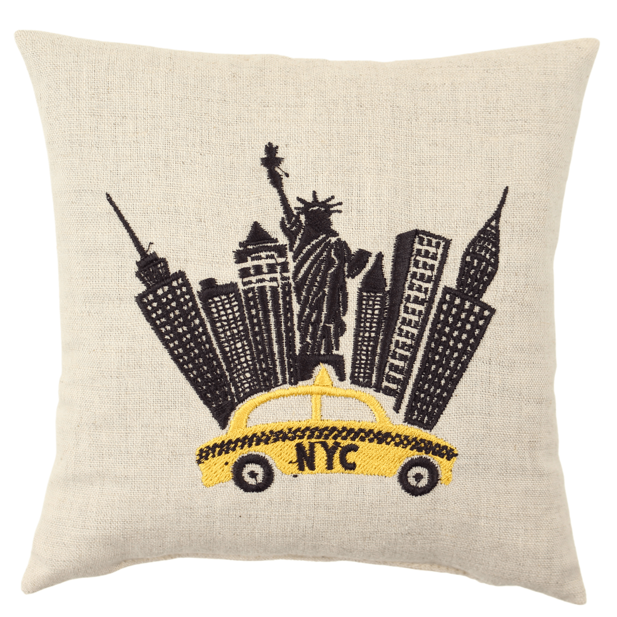 Embroidered New York City Taxi Lavender Filled Sachet - Lavender By The Bay