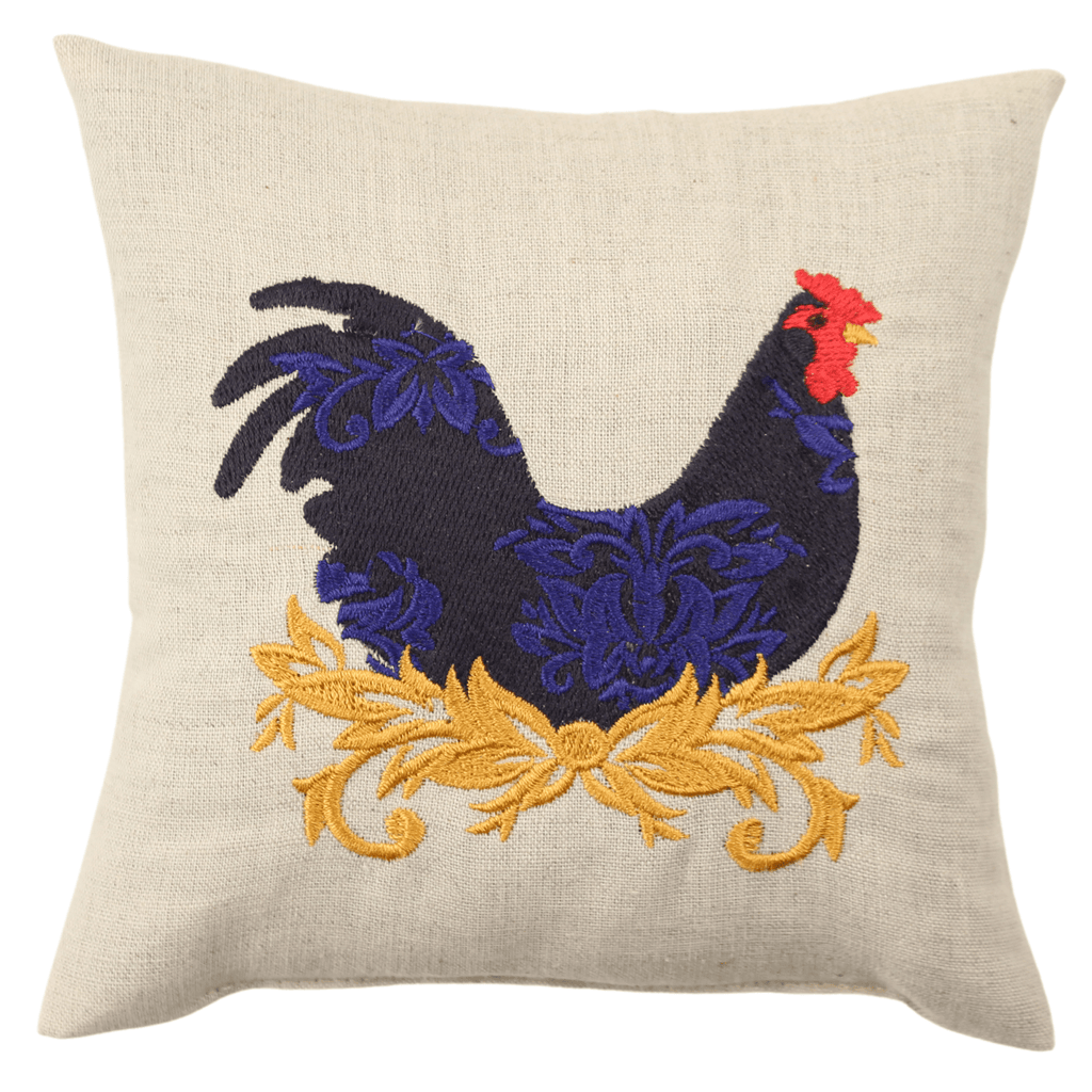 Embroidered Rooster Sachet - Lavender By The Bay