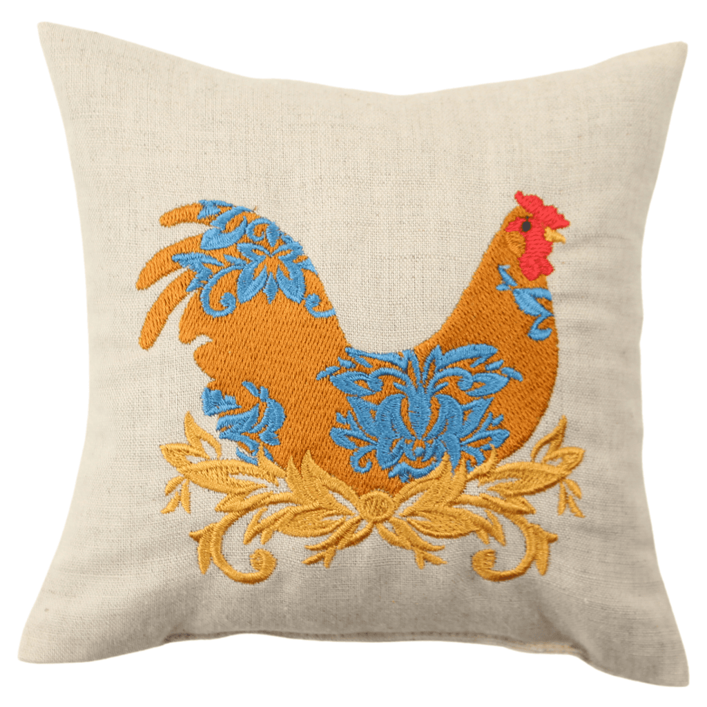 Embroidered Rooster Sachet - Lavender By The Bay