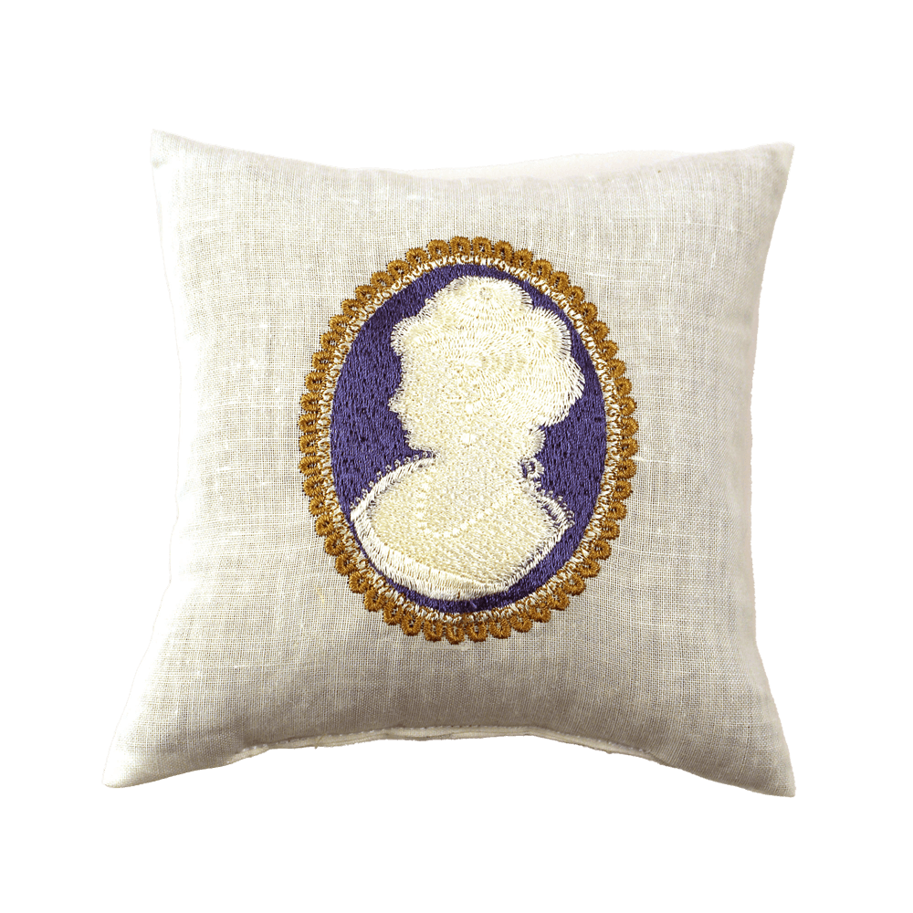 Embroidered Silhouette Cameo Sachet - Lavender By The Bay