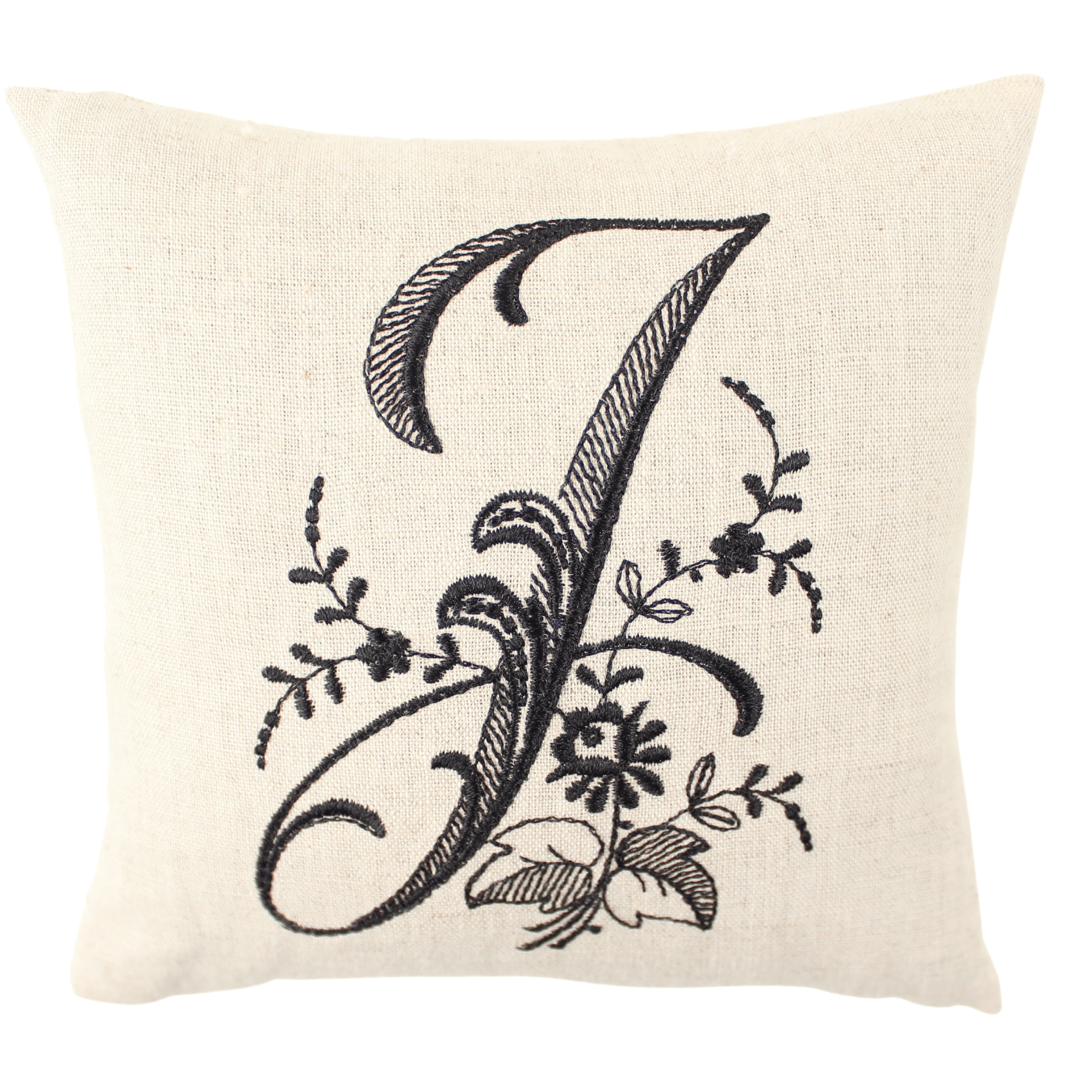 Monogrammed Pillow - Black (Letters sold individually)