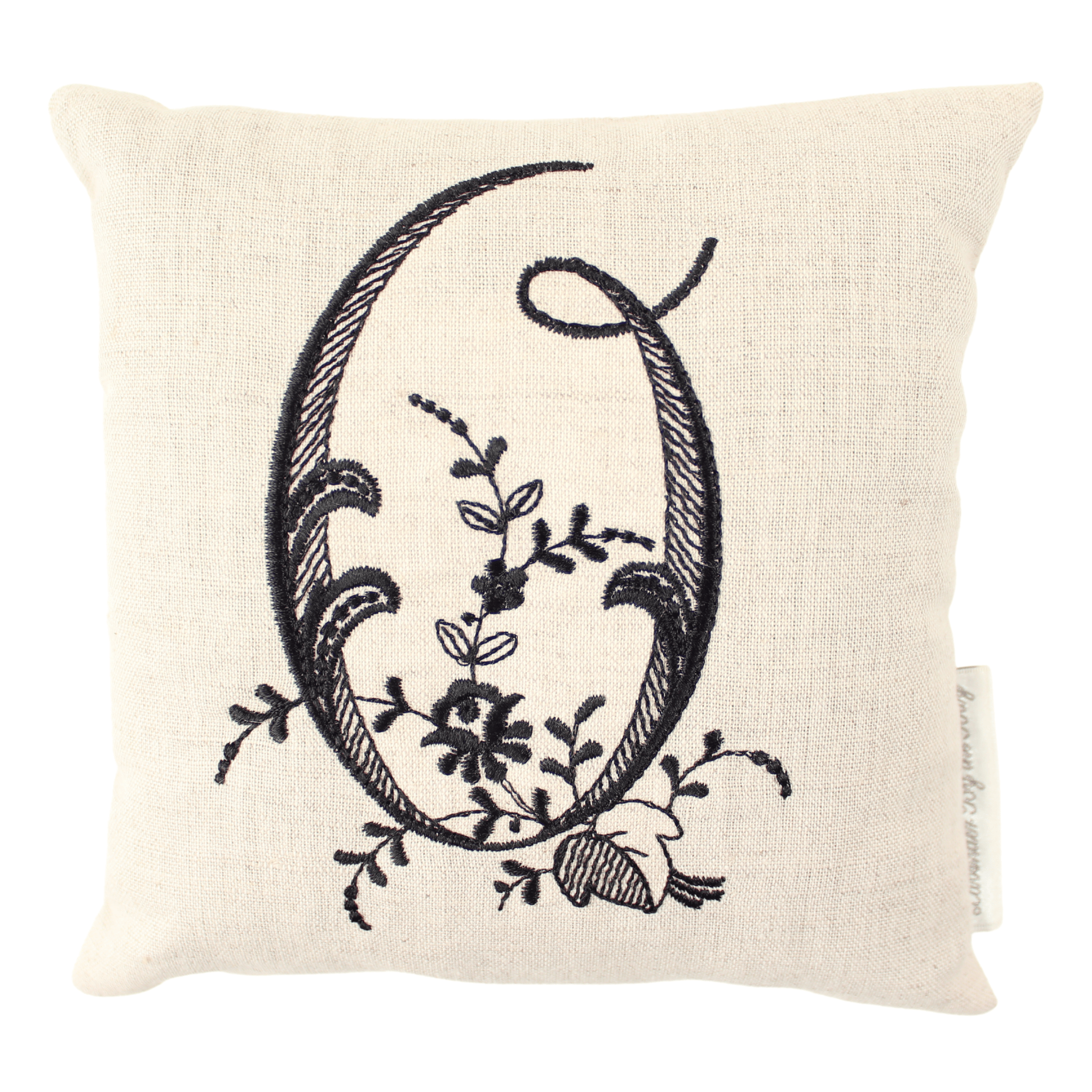 Monogrammed Pillow Black Letters sold individually