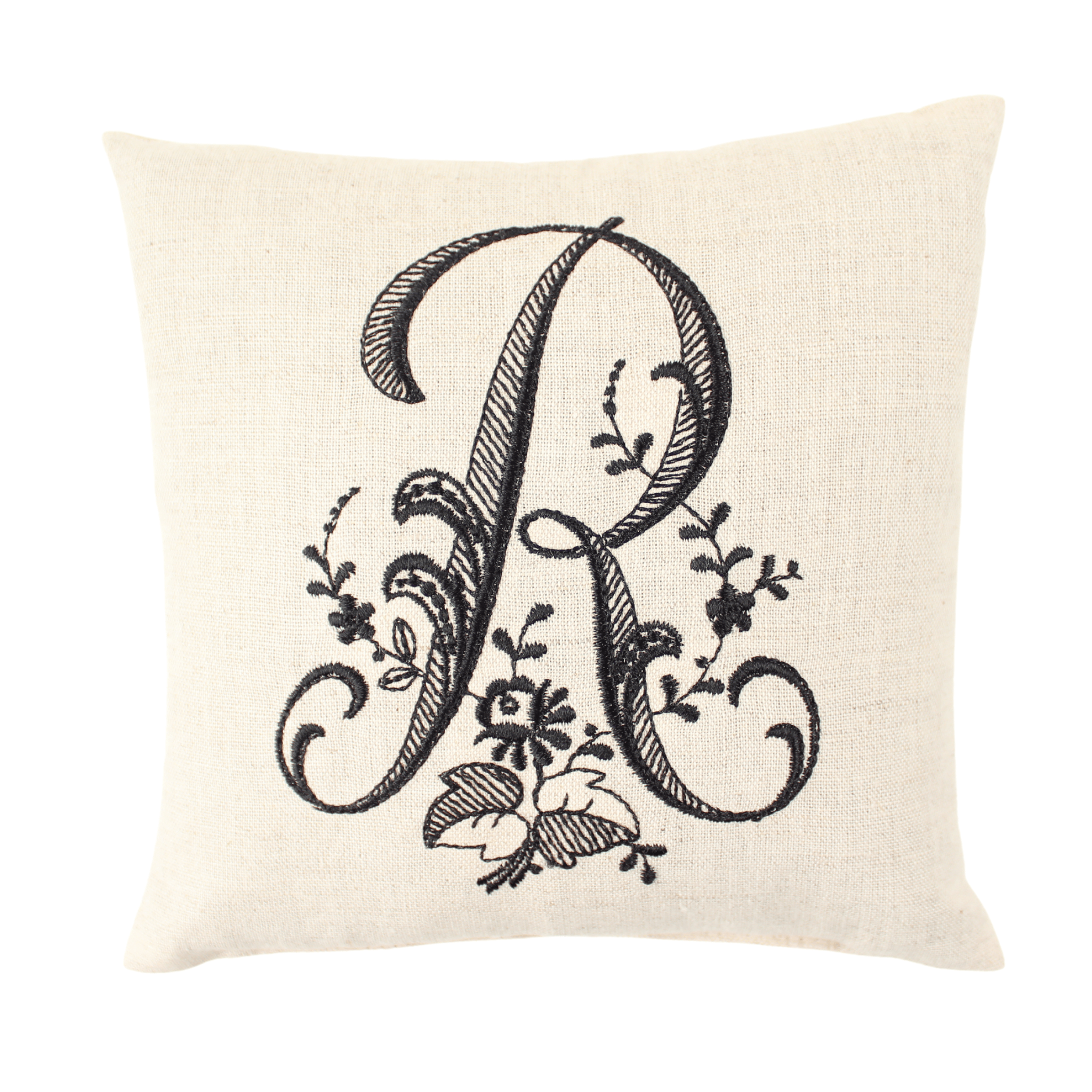 Monogrammed Pillow - Black (Letters sold individually) - Lavender By The Bay